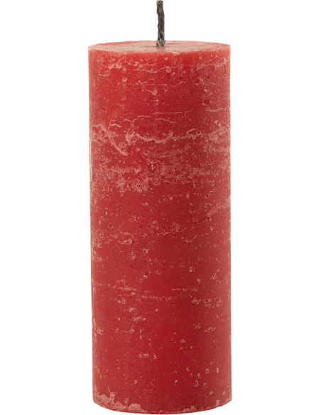 Bougie d'extérieur Pilier en Rouge 45 heures Hauteur 25 cm J-Line - 1