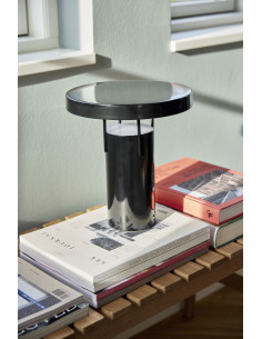 Lampe design rechargeable Hauteur 28 cm en Métal Noir BringMe - 2