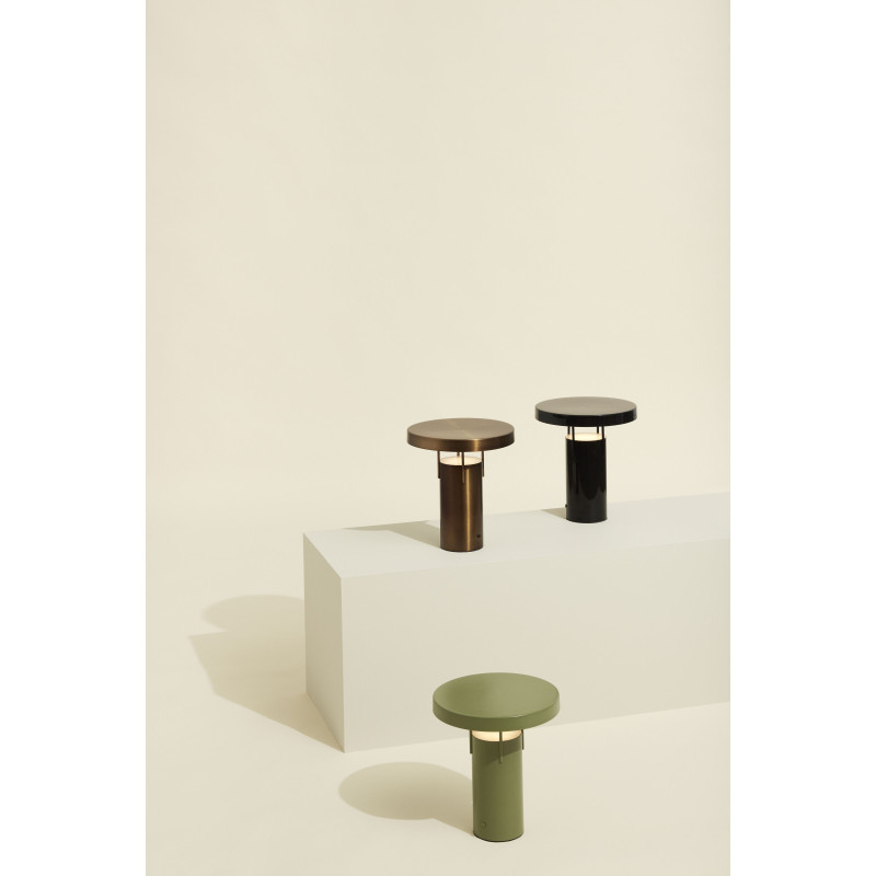 Lampe design rechargeable Hauteur 28 cm en Métal Noir BringMe - 5