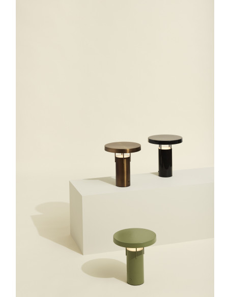 Lampe design rechargeable Hauteur 28 cm en Métal Noir BringMe - 5