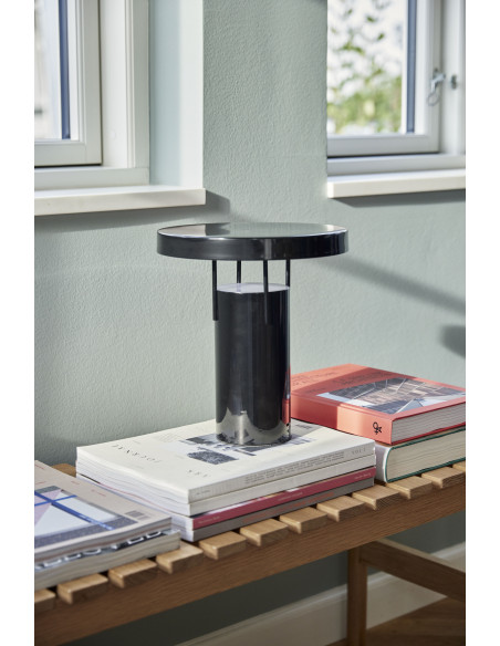 Lampe design rechargeable Hauteur 28 cm en Métal Noir BringMe - 6