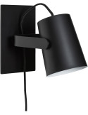 Applique murale noire en fer avec câble 22x12x17 cm Ardent