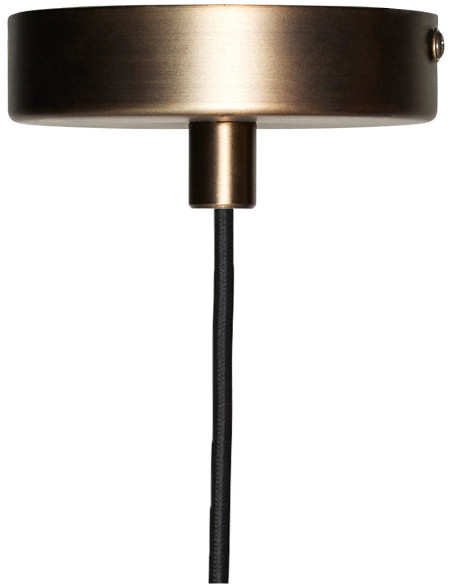 Suspension moderne chic Diamètre 25 cm en Verre Blanc Métal Laiton Bruni Contrast - 3