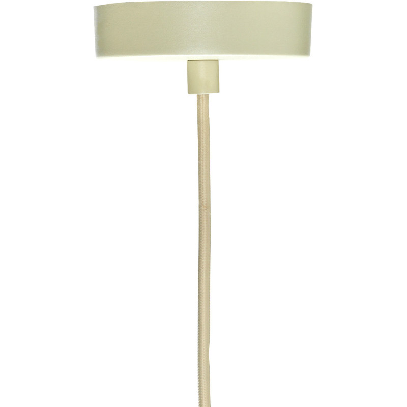 Suspension moderne Diamètre 44 cm en Verre Blanc Strié Métal Sable Solid - 3
