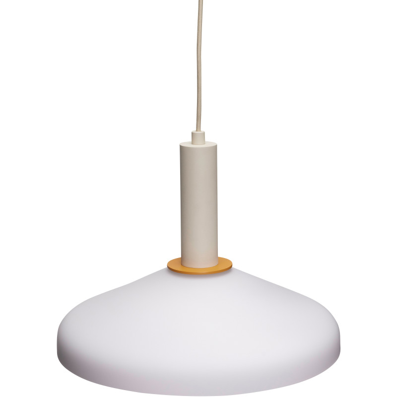 Suspension design moderne Diamètre 35 cm en Verre Blanc Métal Sable Orange Apollo - 4