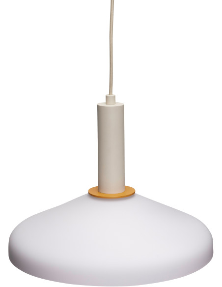 Suspension design moderne Diamètre 35 cm en Verre Blanc Métal Sable Orange Apollo - 4