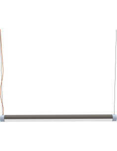 Grande Suspension Néo moderne 85 cm en Métal Naturel Effet bois Verre Interplay - 1