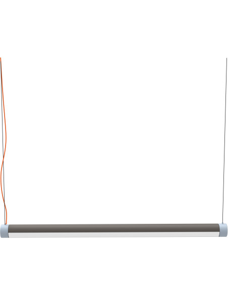 Grande Suspension Néo moderne 85 cm en Métal Naturel Effet bois Verre Interplay - 2