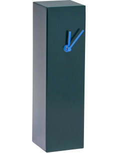 Horloge murale moderne Rectangulaire Hauteur 28 cm en Métal Vert foncé Bleu Hour - 1