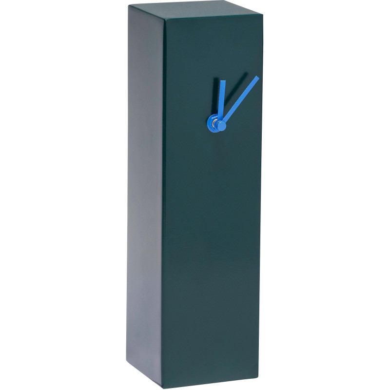 Horloge murale moderne Rectangulaire Hauteur 28 cm en Métal Vert foncé Bleu Hour - 1