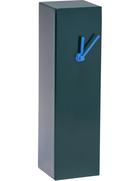 Horloge murale moderne Rectangulaire Hauteur 28 cm en Métal Vert foncé Bleu Hour - 2