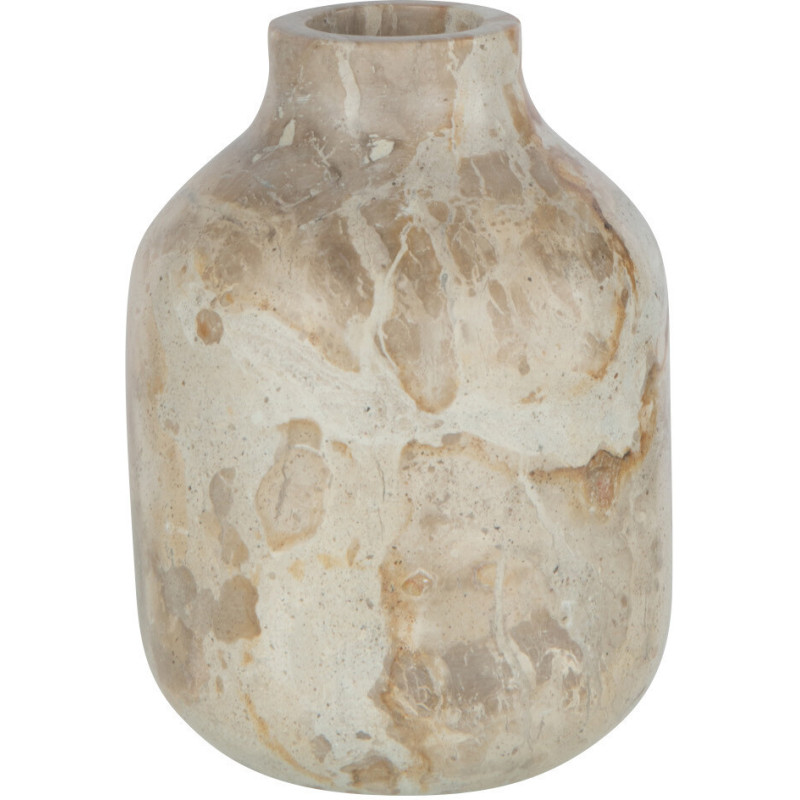 Vase Ovale Hauteur 15 cm en Marbre Beige Tasoz - 1