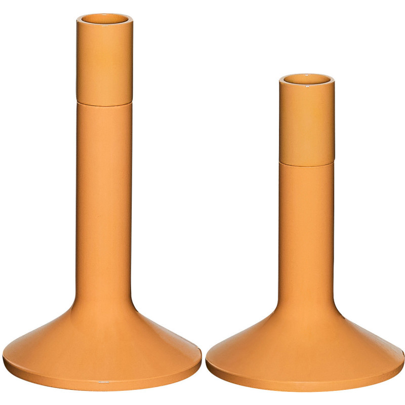 Bougeoir moderne en Métal Orange Kindred (Lot de 2) - 1