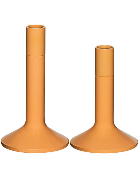 Bougeoir moderne en Métal Orange Kindred (Lot de 2) - 1