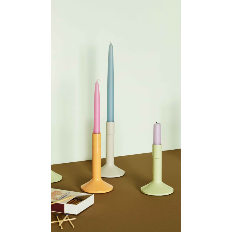 Bougeoir moderne en Métal Orange Kindred (Lot de 2) - 3