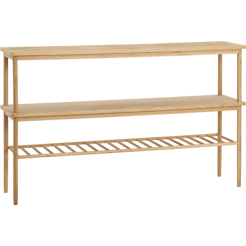 Grande Console moderne Rectangulaire 2 étagères en Bois MDF Naturel Effet chêne Acorn - 1