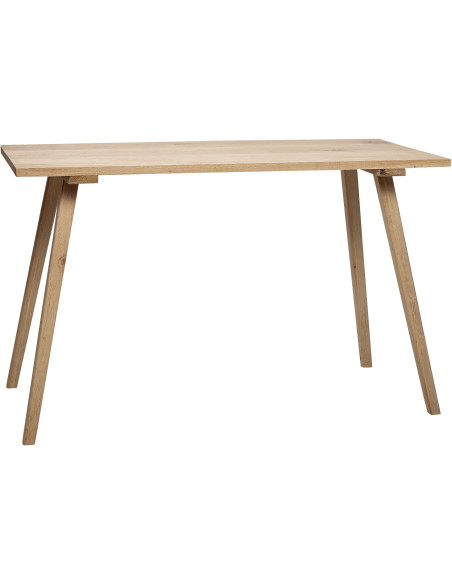 Table à manger moderne Rectangulaire 6 personnes en Bois MDF Naturel Effet chêne Nomad