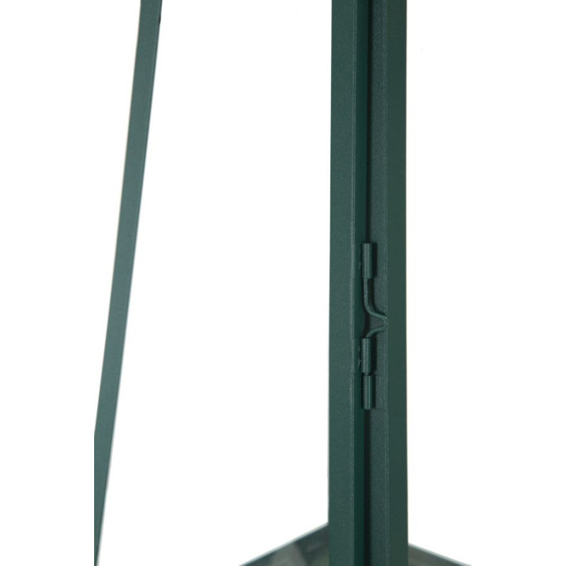 Lanterne à bougie moderne en Métal Vert Doré Verre Transparent Grent (Lot de 2) 