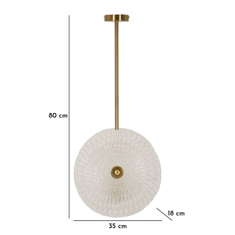 Suspension moderne chic 2 lampes en Verre Blanc Métal Doré Glass 