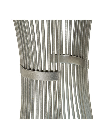 Sellette haute moderne Ronde Hauteur 79 cm en Marbre Blanc Métal Argenté Funnel 