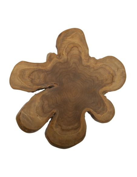 Table basse artisanale ethnique Organique en Bois de teck recyclé Marron Bintang 