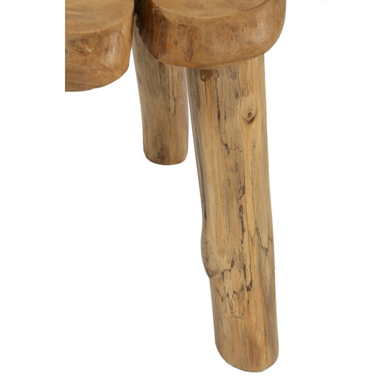 Table basse artisanale ethnique Organique en Bois de teck recyclé Marron Bintang 