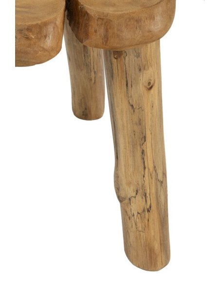 Table basse artisanale ethnique Organique en Bois de teck recyclé Marron Bintang 