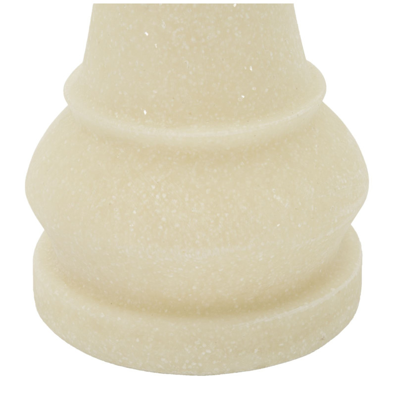 Statuette déco moderne Pièce d'échecs Roi Hauteur 41 cm en Résine Blanc Effet quartz Doré Scacchi 