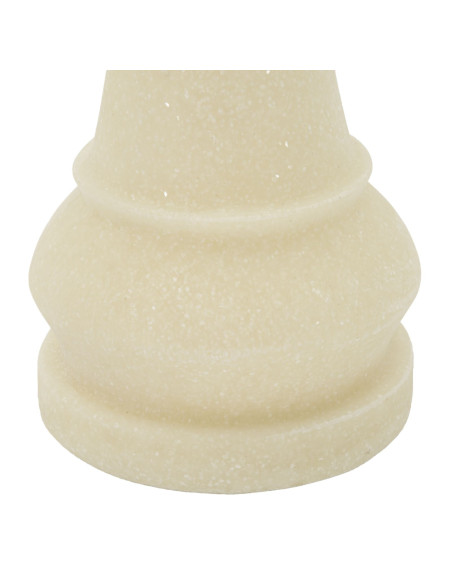 Statuette déco moderne Pièce d'échecs Roi Hauteur 41 cm en Résine Blanc Effet quartz Doré Scacchi 