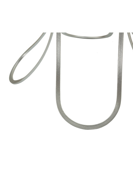 Table d'appoint moderne Ronde en Métal Argenté Verre Trixy 