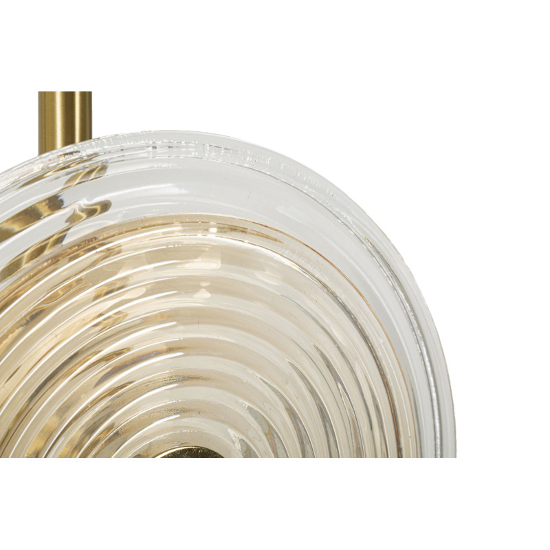 Lampadaire sur pied moderne chic Hauteur 168 cm en Verre Semi-transparent Ambré Métal Doré Venice - 5