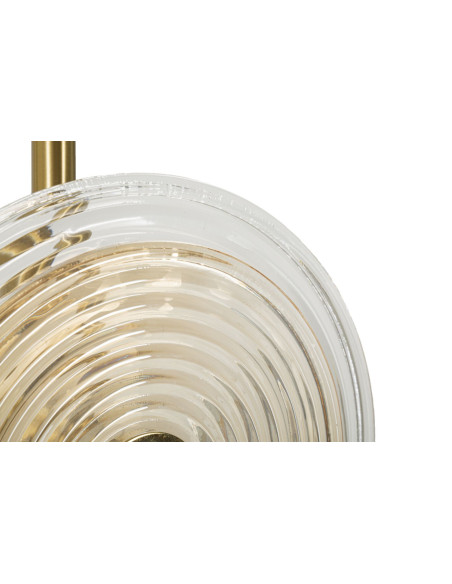 Lampadaire sur pied moderne chic Hauteur 168 cm en Verre Semi-transparent Ambré Métal Doré Venice - 5