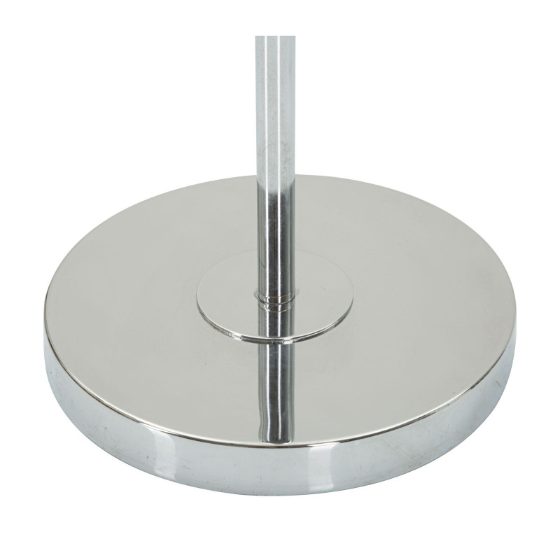 Lampadaire sur pied moderne chic Hauteur 155 cm en Métal Argenté Verre Vert Tissu Marron Eva 