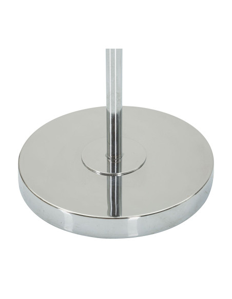 Lampadaire sur pied moderne chic Hauteur 155 cm en Métal Argenté Verre Vert Tissu Marron Eva 