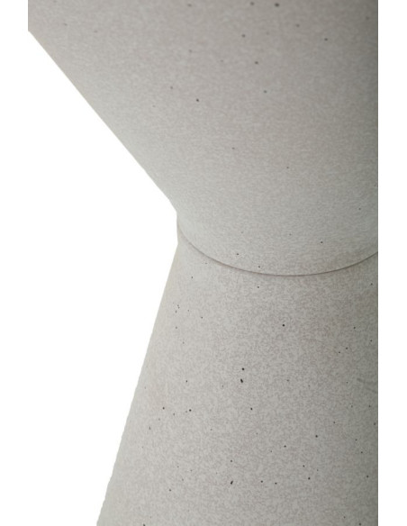 Table d'appoint minimaliste Ronde 44 cm en Métal Céramique Blanc White 