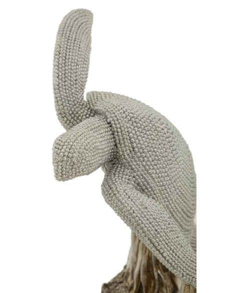 Statuette déco moderne Tortue en Résine Argenté Brillant Sparky 