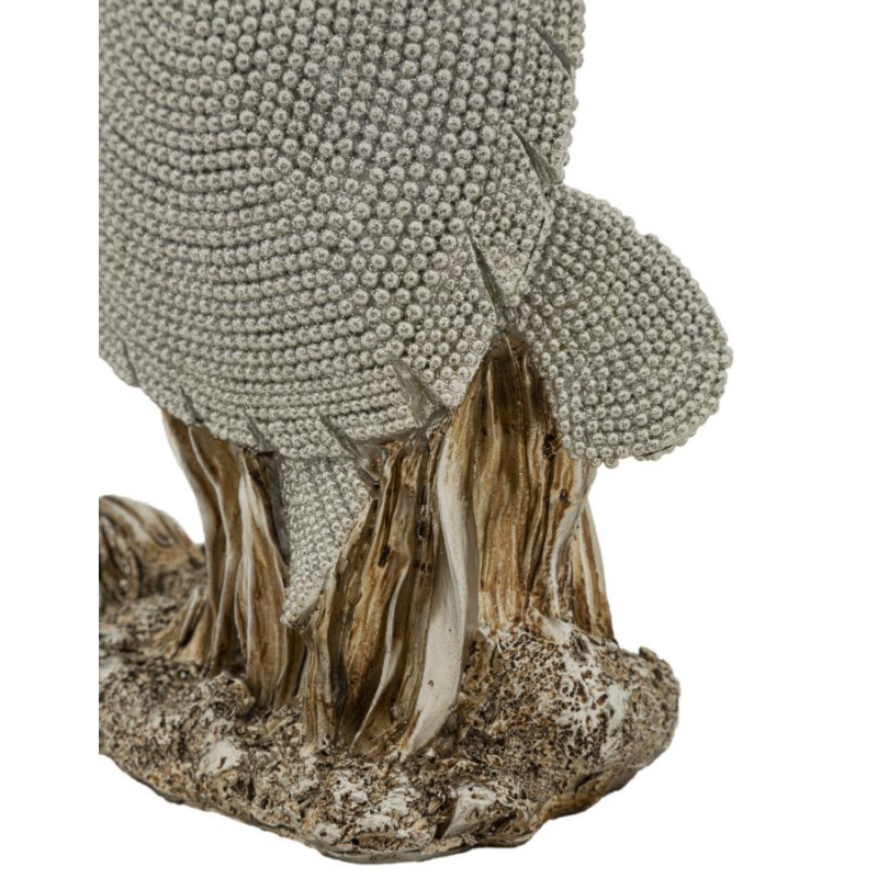 Statuette déco moderne Tortue en Résine Argenté Brillant Sparky 