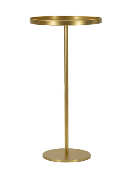 Sellette haute moderne Ronde Hauteur 100 cm en Métal Doré Doha 