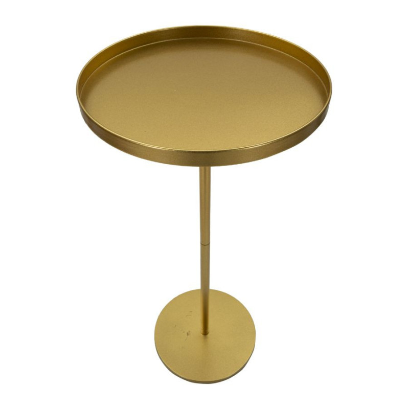 Sellette haute moderne Ronde Hauteur 100 cm en Métal Doré Doha 