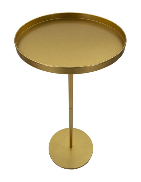 Sellette haute moderne Ronde Hauteur 100 cm en Métal Doré Doha 