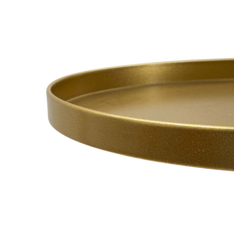 Sellette haute moderne Ronde Hauteur 100 cm en Métal Doré Doha 