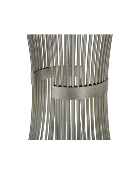 Sellette haute moderne Ronde Hauteur 100 cm en Marbre Blanc Métal Argenté Funnel 