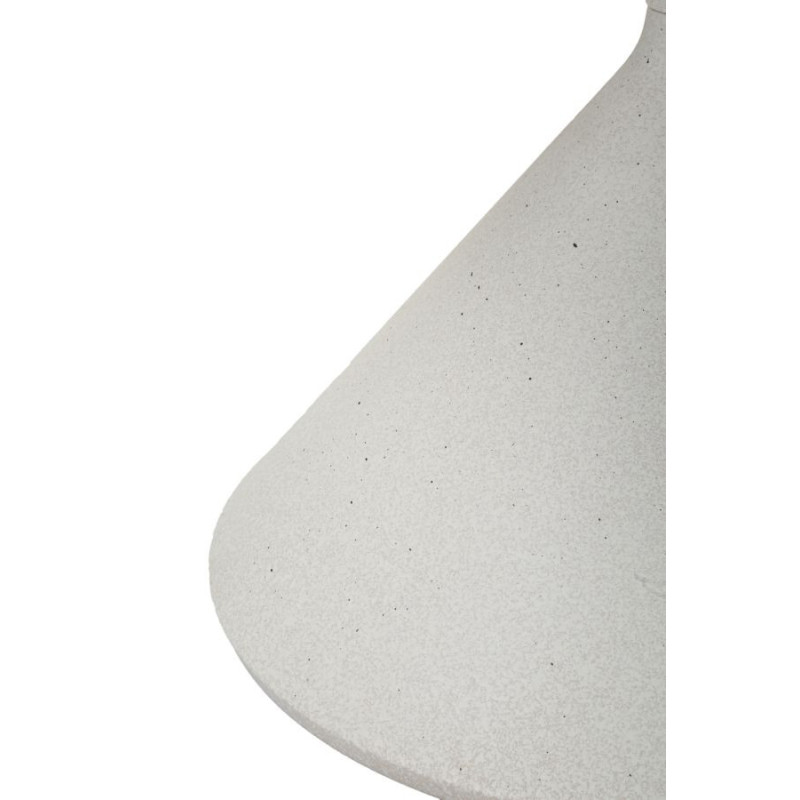 Petite Table basse minimaliste Ronde en Métal Céramique Blanc White 