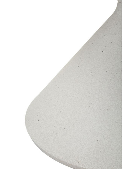 Petite Table basse minimaliste Ronde en Métal Céramique Blanc White 