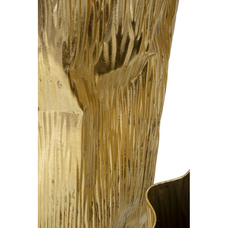 Grand Vase déco haut moderne Rond en Métal Doré Brillant Glolly Tris (Lot de 3) 