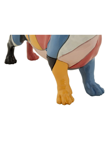 Grande Statuette déco Chien Basset 32 cm en Résine Motif abstrait coloré Rubic Mauro Ferretti - 5