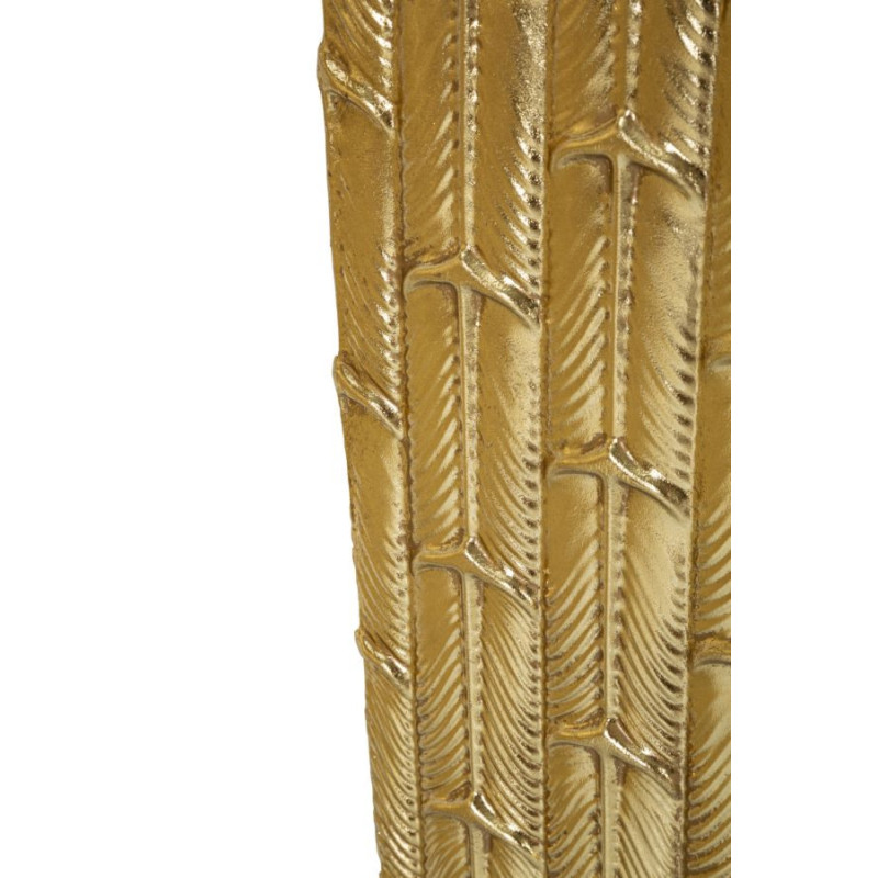 Grand Vase déco haut moderne XXL Carré en Métal Doré Gliss Coppia (Lot de 2) 