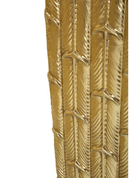 Grand Vase déco haut moderne XXL Carré en Métal Doré Gliss Coppia (Lot de 2) 