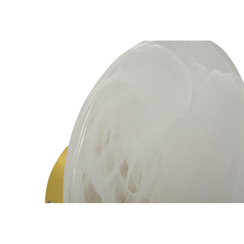 Applique murale moderne Lune 20 cm en Métal Doré Verre Blanc Moon 