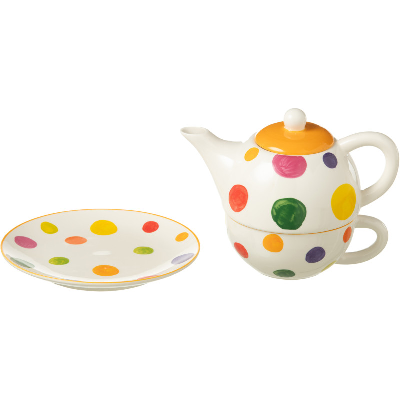 Théière Égoïste 1 personne en Porcelaine Motif pois Polka - 1